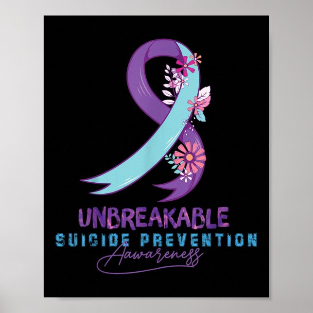 Unzerbrechliche Depression Suizidprävention Poster (Vorne)
