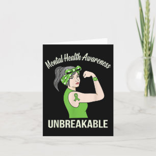 Unzerbrechliche Mental Health Awareness Support Gr Karte