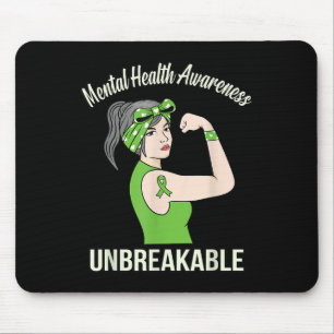 Unzerbrechliche Mental Health Awareness Support Gr Mousepad