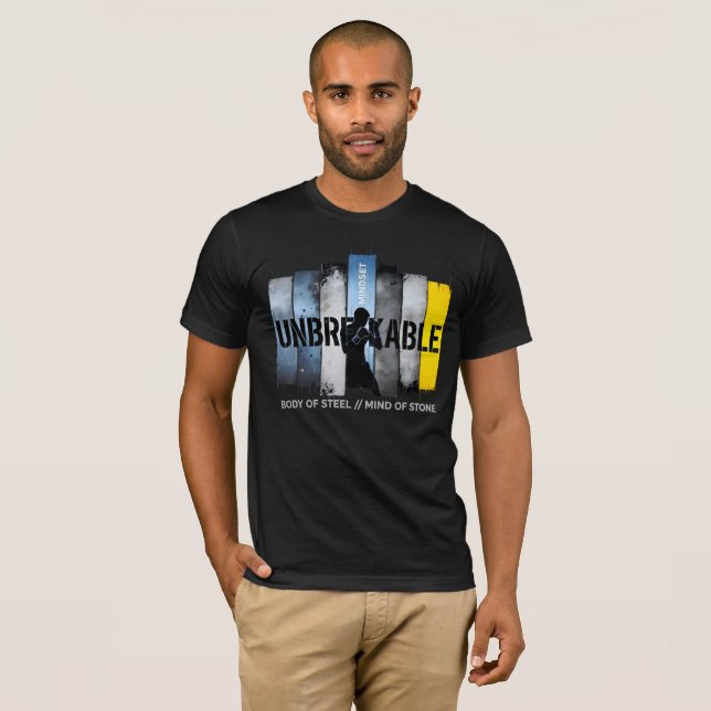 Unzerbrechliche Mindset Boxer Motivation T-Shirt (Vorne ganz)