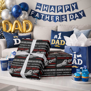 Unzerbrechliche Vater-Sohn-Bindung Vatertagsgesche Geschenkpapier