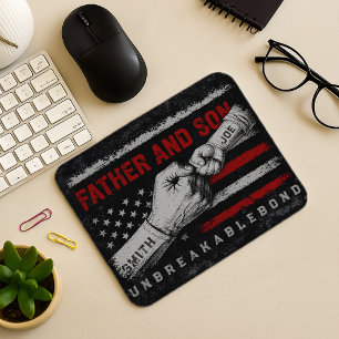 Unzerbrechliche Vater-Sohn-Bindung Vatertagsgesche Mousepad