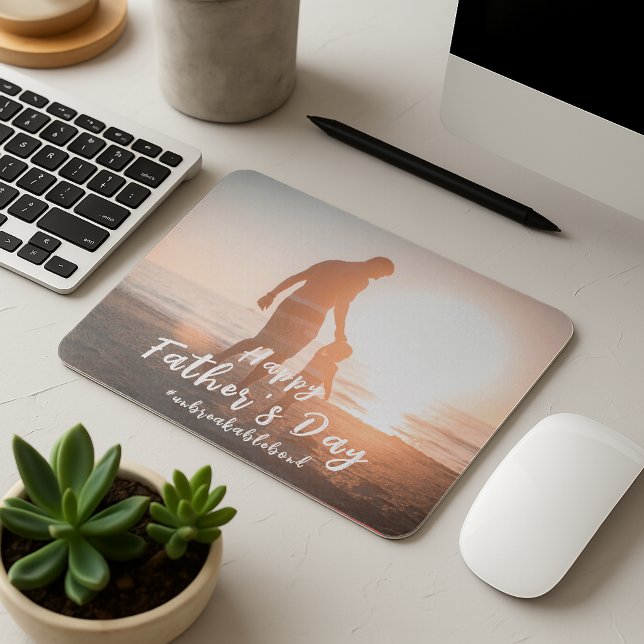 Unzerbrechliche Vater-Sohn-Bindung Vatertagsgesche Mousepad (Von Creator hochgeladen)