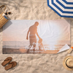 Unzerbrechliche Vater-Sohn-Bindung Vatertagsgesche Strandtuch