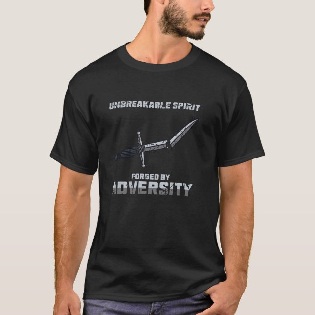 Unzerbrechlicher Geist, geschmiedet durch Widrigke T-Shirt (Vorderseite)