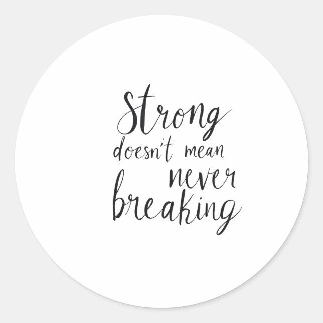 Unzerbrechlicher Geist Runder Aufkleber (Vorderseite)