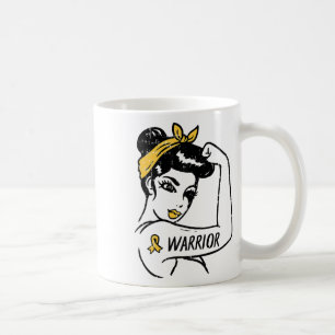 Unzerbrechliches Frauenkrieger-Kinderkrebsband Kaffeetasse