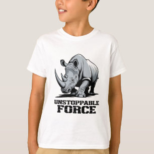 Unzerbrechliches Rhino: Stärke und Power entleert T-Shirt