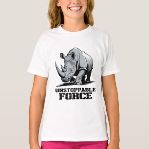 Unzerbrechliches Rhino: Stärke und Power entleert T-Shirt