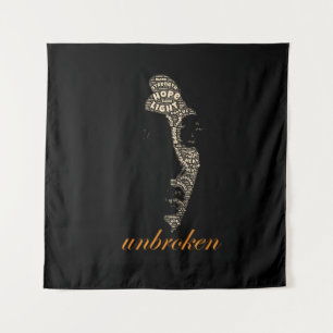 Unzerbrochene Frau Inspirierendes Wort Wandteppich