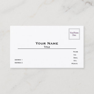 Unzerstörbare Foto-Geschäfts-Karten Visitenkarte