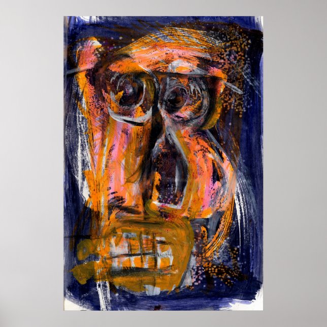 Unzugesicherter Kopf Poster (Vorne)