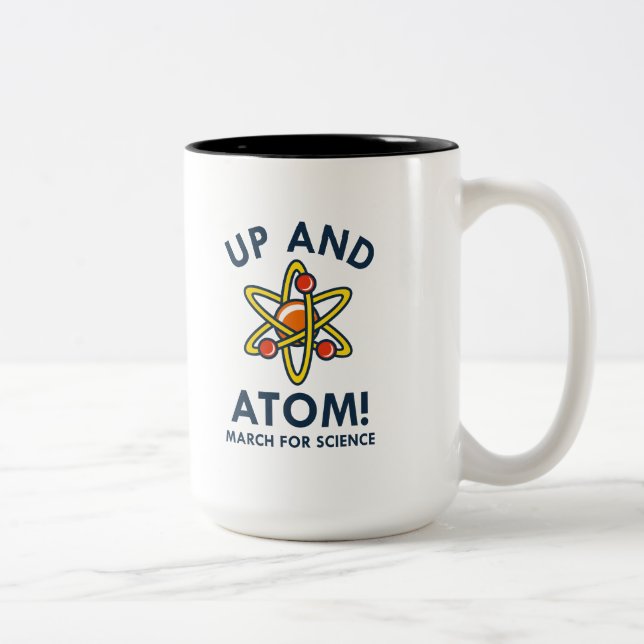 Up And Atom! Zweifarbige Tasse (Rechts)