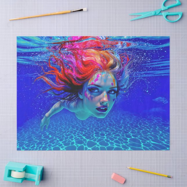 “Up Close and Personal” - A Chromatic Portrait Seidenpapier (Basteln)