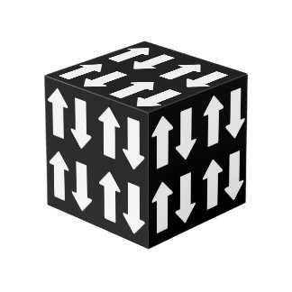 Up Down Wood Cube Decor Würfel