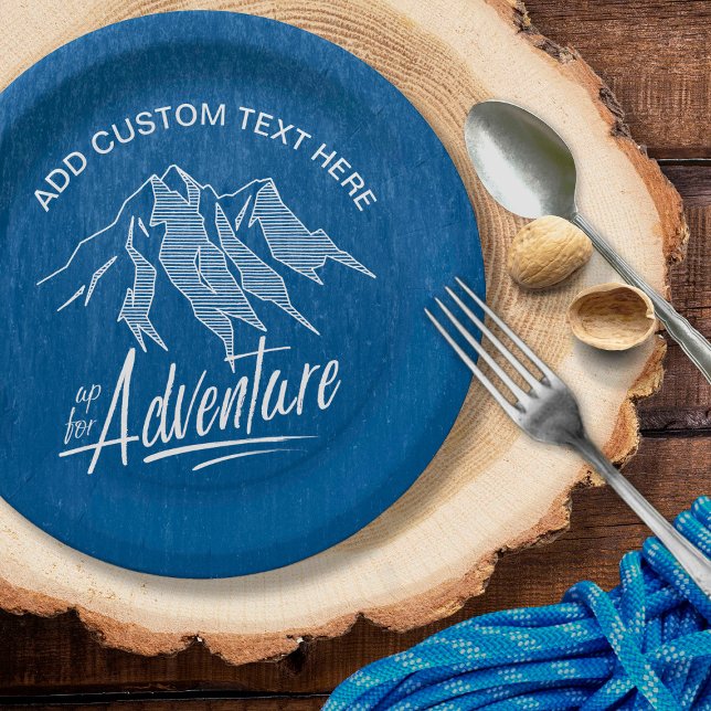 Up for Adventure Mountains White ID358 Pappteller (Von Creator hochgeladen)