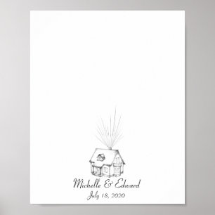 Up House Fingerabdruck-Gästebuch Poster