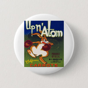 Up n' Atom California Carrots Button