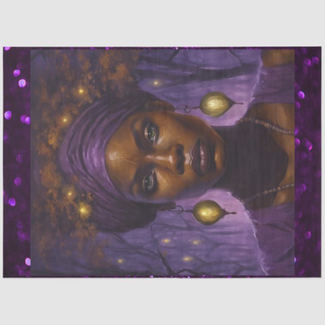 Up Nah African American Bayou Queen Seidenpapier (Vorderseite)