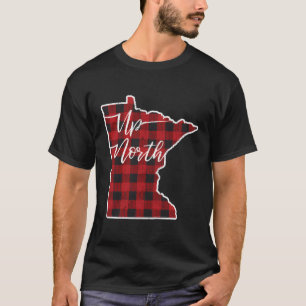 Up North Kariert Minnesota Red Black Buffalo Karie T-Shirt
