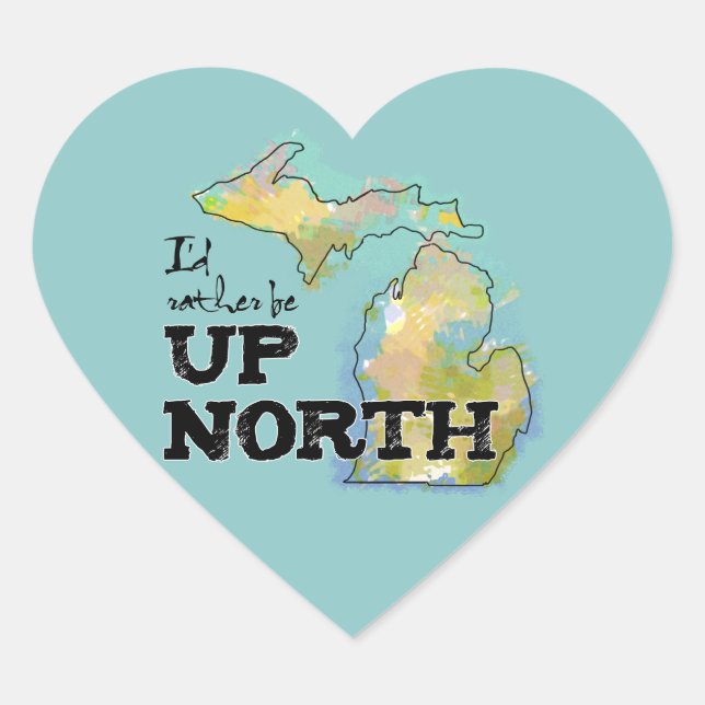 Up North Michigan Colorful Heavy Sticker (Vorderseite)