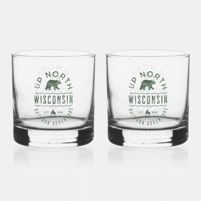 Up North Wisconsin Whiskyglas (Vorderseite)