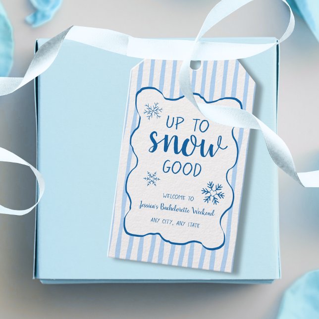 Up To Snow Good Winter Snowflake Bachelorette  Geschenkanhänger (Up To Snow Good Winter Snowflake Bachelorette Gift Tags)