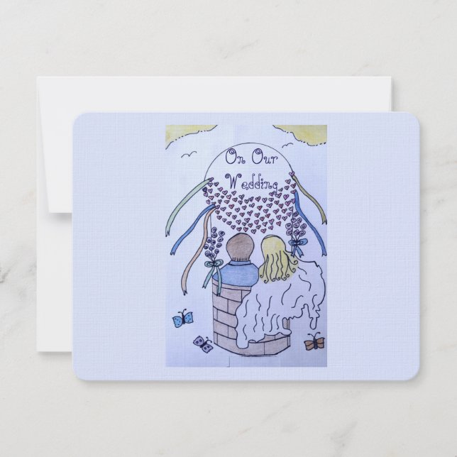 Up, Up and Away Antwortkarte RSVP Karte (Vorderseite)