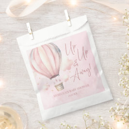 Up Up and Away! Pink Hot Air Balloon Baby Shower Geschenktütchen
