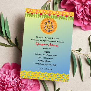 Upanayanam aka Hindu Holy Thread Janeu Zeremonie Einladung