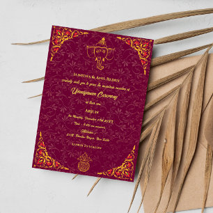 Upanayanam aka Hindu Holy Thread Janeu Zeremonie Einladung