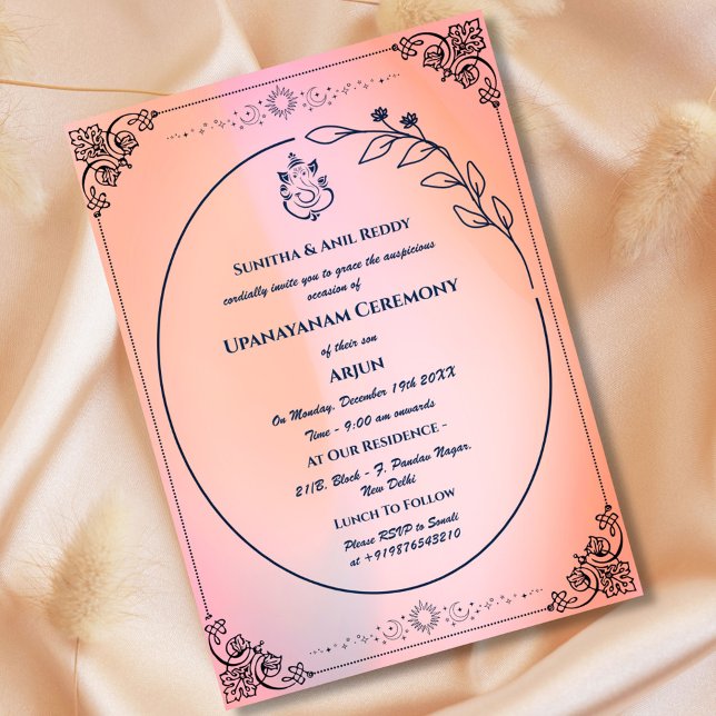 Upanayanam aka Hindu Holy Thread Janeu Zeremonie Einladung (Von Creator hochgeladen)