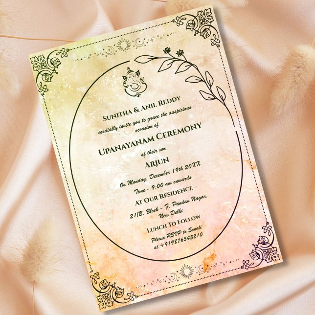 Upanayanam aka Hindu Holy Thread Janeu Zeremonie Einladung (Von Creator hochgeladen)