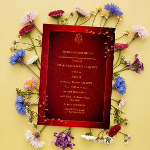 Upanayanam aka Hindu Holy Thread Janeu Zeremonie Einladung