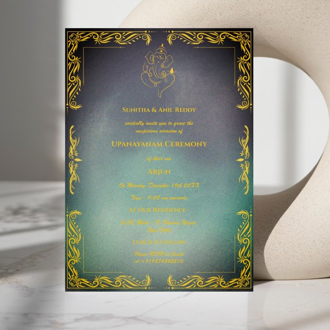 Upanayanam aka Hindu Holy Thread Janeu Zeremonie Einladung (Von Creator hochgeladen)