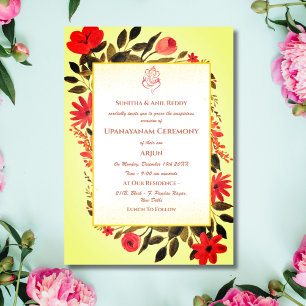 Upanayanam aka Hindu Holy Thread Janeu Zeremonie Einladung