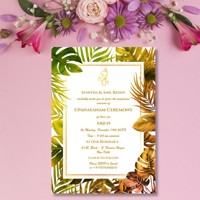 Upanayanam aka Hindu Holy Thread Janeu Zeremonie Einladung (Von Creator hochgeladen)