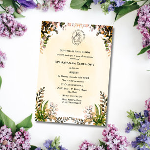 Upanayanam aka Hindu Holy Thread Janeu Zeremonie Einladung