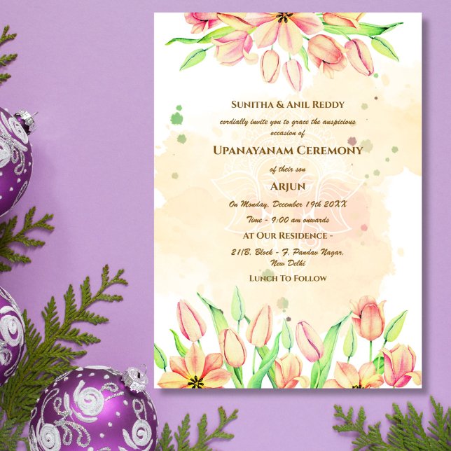 Upanayanam aka Hindu Holy Thread Janeu Zeremonie Einladung (Von Creator hochgeladen)