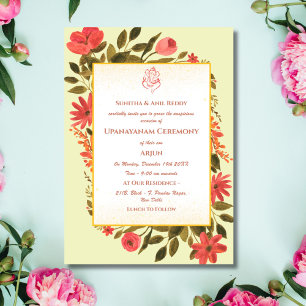 Upanayanam aka Hindu Holy Thread Janeu Zeremonie Einladung