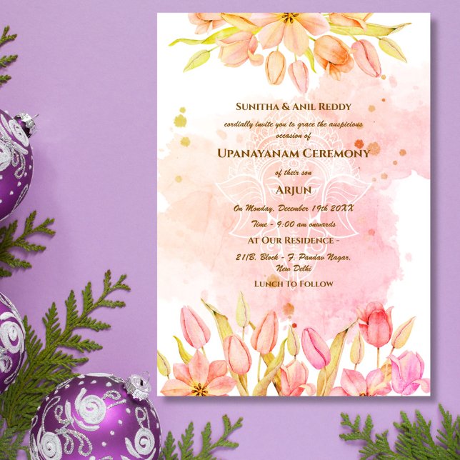 Upanayanam aka Hindu Holy Thread Janeu Zeremonie Einladung (Von Creator hochgeladen)