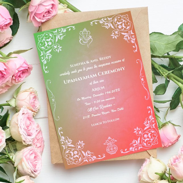 Upanayanam aka Hindu Holy Thread Janeu Zeremonie Einladung (Von Creator hochgeladen)
