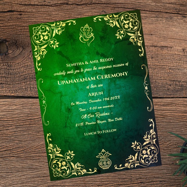 Upanayanam aka Hindu Holy Thread Janeu Zeremonie Einladung (Von Creator hochgeladen)