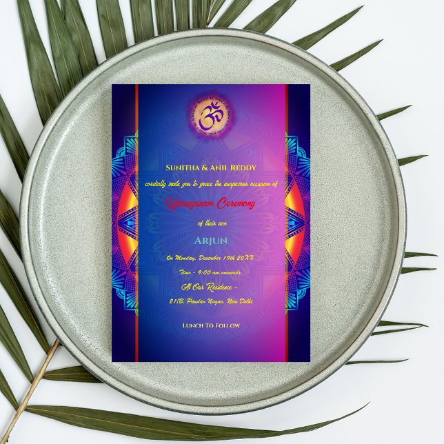 Upanayanam aka Hindu Holy Thread Janeu Zeremonie Einladung (Von Creator hochgeladen)