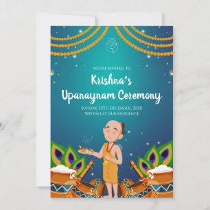Upanayanam Einladung Thread-Zeremonie Einladungen