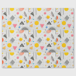 Upbeat background of shapes and stripes geschenkpapier