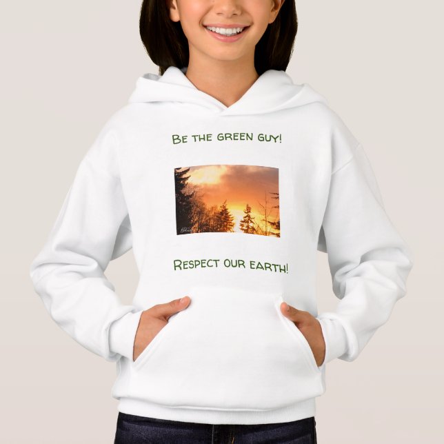 Upbeat Sunset Nature Sweatshirt für Mädchen (Vorderseite)