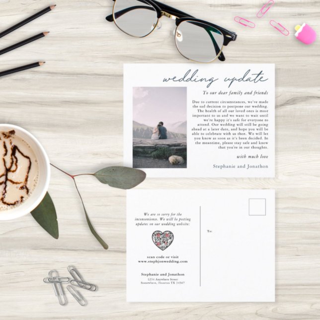 Update des QR-Code-Skripts für das Hochzeitspause- Ankündigungspostkarte (Von Creator hochgeladen)