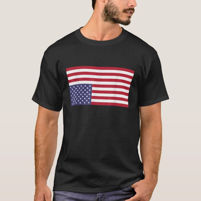 Updown American Flag US in Distress Tshirt (Vorderseite)
