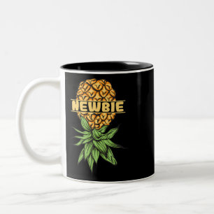 Updown Ananas Swingers Party Retro Bisexua Zweifarbige Tasse